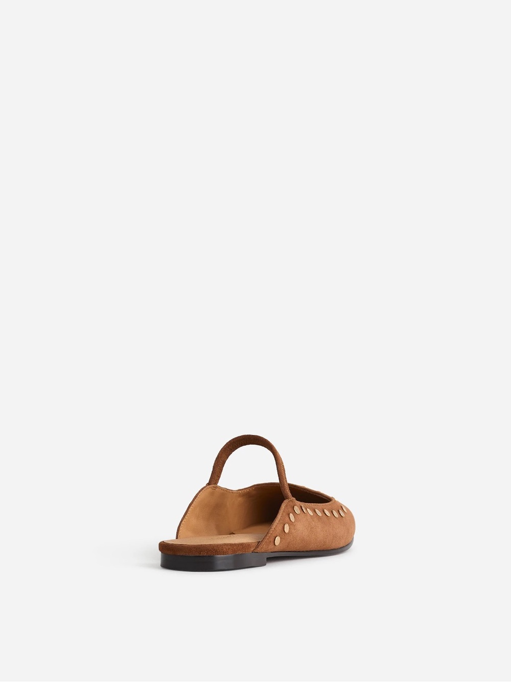 Madewell The Greta Ballet Flat Mule in Aged Cognac Suede Size 8 - Picture 2 of 11